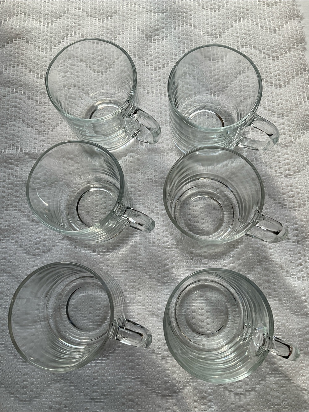 Clear Glass France Cappuccino Coffee Mugs Set of 6 - Picture 5 of 8